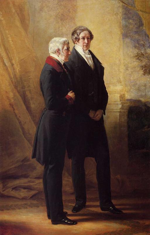 Franz Xaver Winterhalter Arthur Wellesley, 1st Duke of Wellington with Sir Robert Peel oil painting image